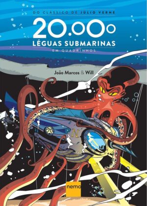 Capa do produto 20000 Léguas Submarinas em Quadrinhos - João Marcos Will Júlio Verne